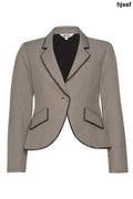 Agatha Jacket | Tan Houndstooth - 12 - Blazers