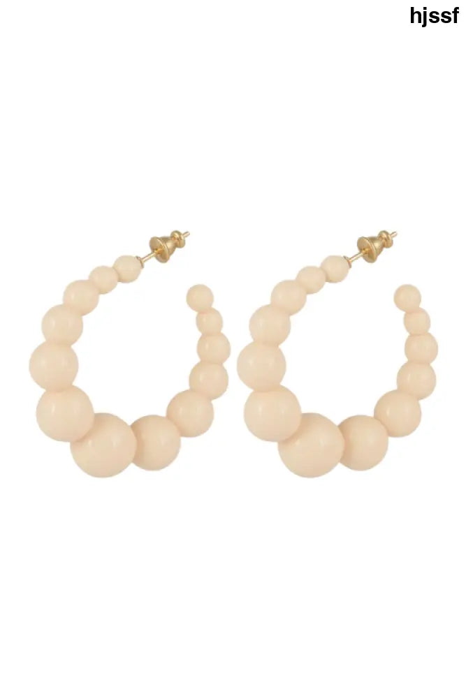 Creole Andy Acetate Hoop Earrings in Cream - Earrings