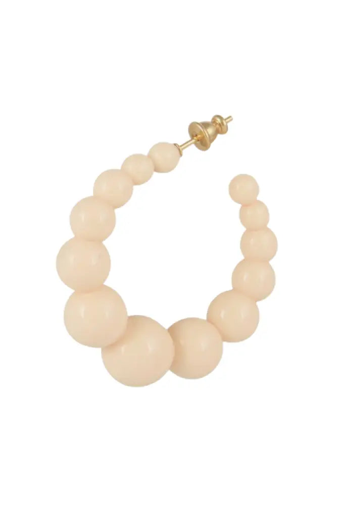 Creole Andy Acetate Hoop Earrings in Cream - Earrings