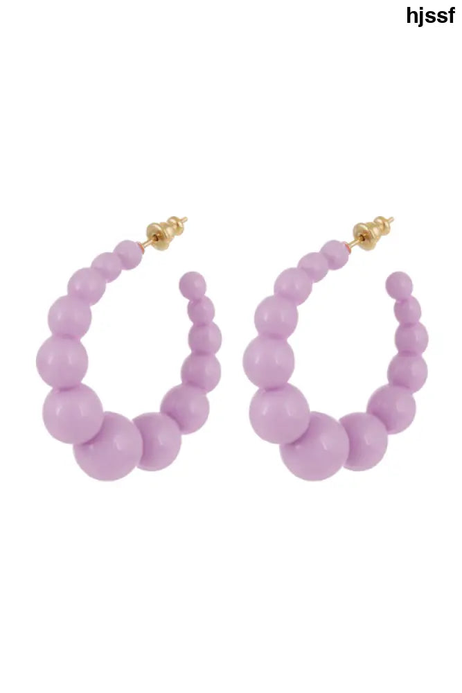 Creole Andy Acetate Hoop Earrings in Purple - Earrings