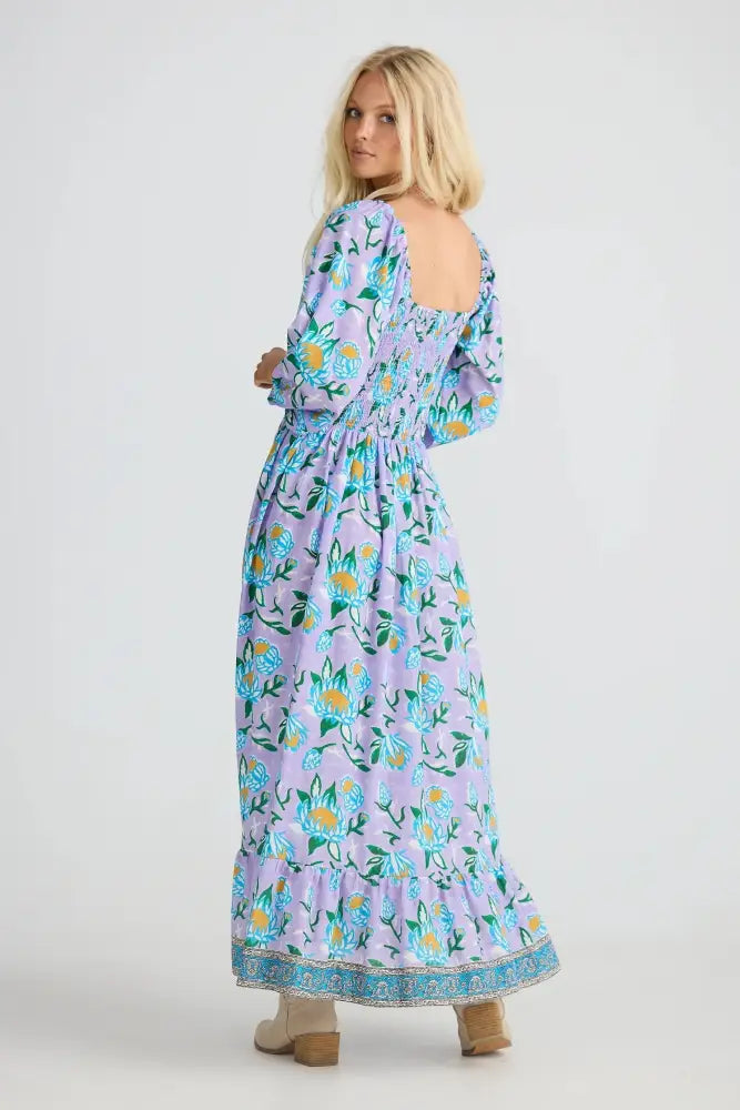 Emelina Midi Dress | Lilac Lotus - Dresses
