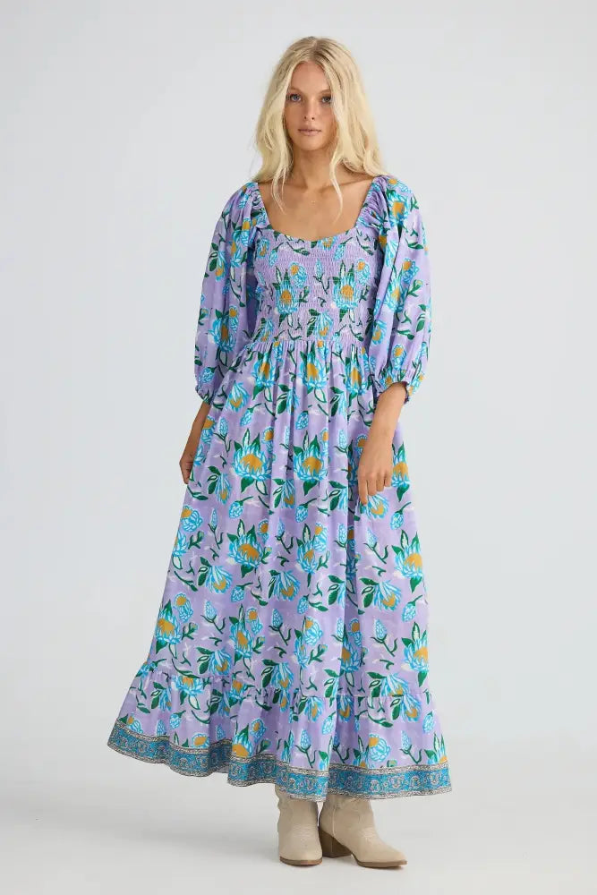 Emelina Midi Dress | Lilac Lotus - XS - Dresses