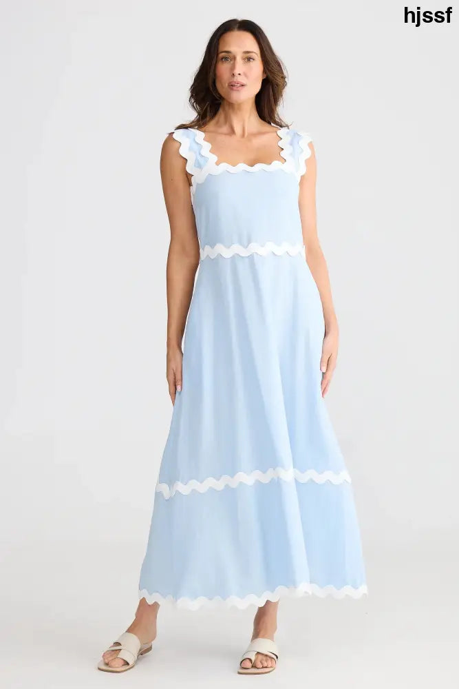 Marlo Midi Dress | Sky Blue - XS - Dresses