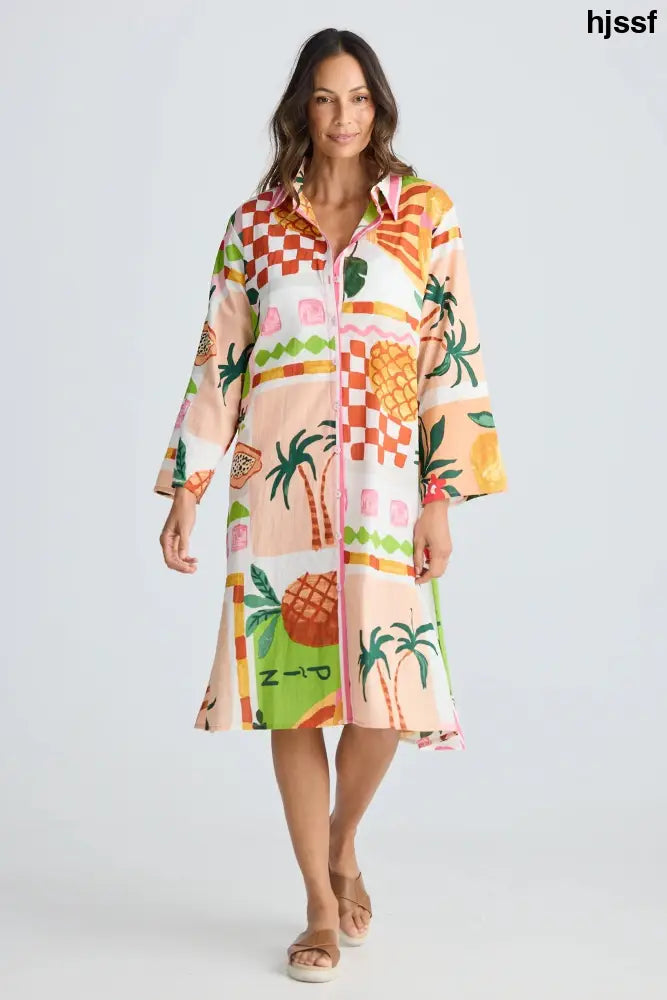 Stella Shirt Dress | Tropical Fiesco - Dresses