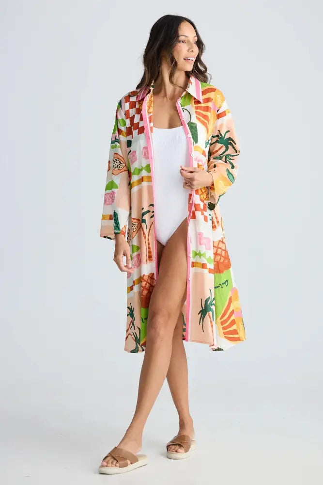 Stella Shirt Dress | Tropical Fiesco - Dresses