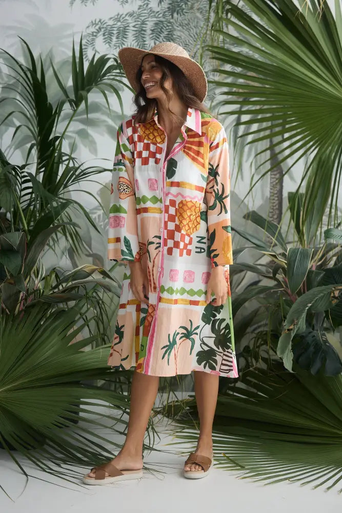 Stella Shirt Dress | Tropical Fiesco - Dresses
