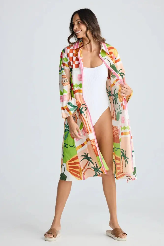 Stella Shirt Dress | Tropical Fiesco - Dresses