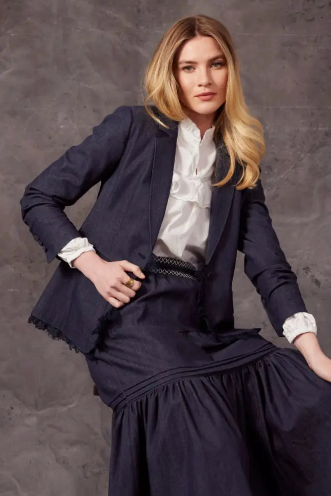 Ursula Blazer | Indigo Denim - Blazers