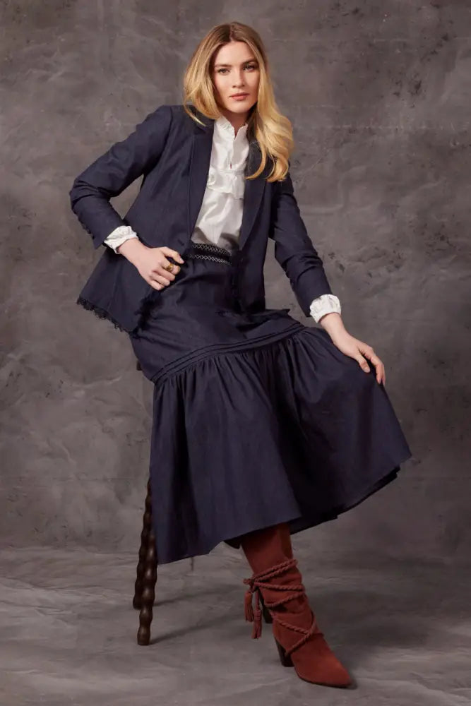 Ursula Blazer | Indigo Denim - Blazers