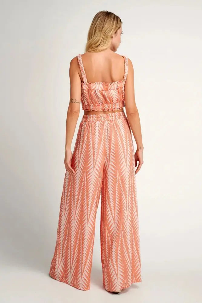 Zakar Crop Top & Pant Set | Finikas Mandarin - Clothing Sets