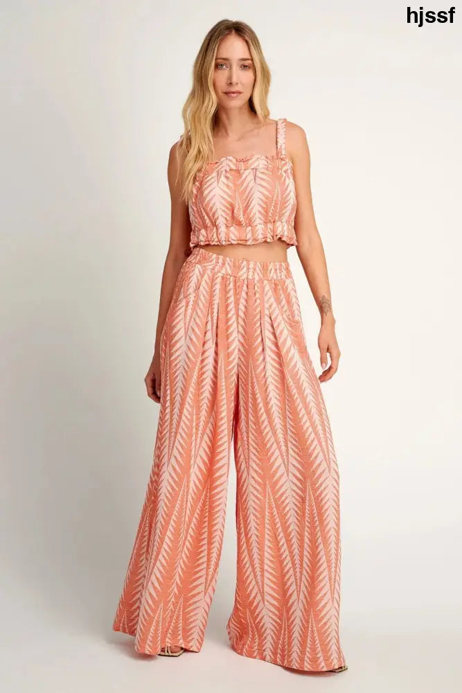 Zakar Crop Top & Pant Set | Finikas Mandarin - Clothing Sets
